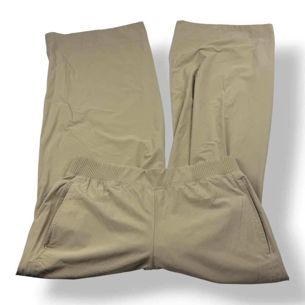 lululemon Stretch High Rise Wide Leg Pant XL Artifact Beige LW5FF3S 32‎ Inseam